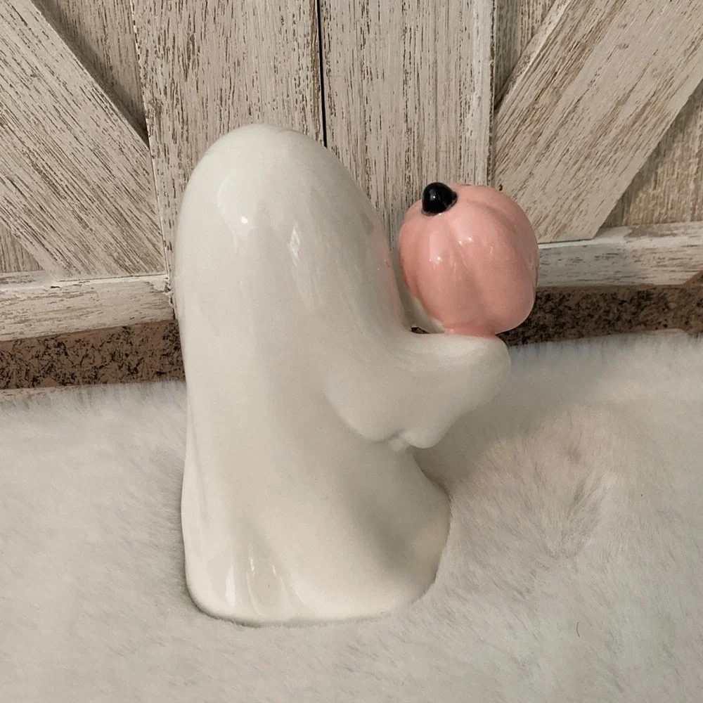 Target Halloween Hyde & Eek Pink Pumpkin Ceramic Ghost